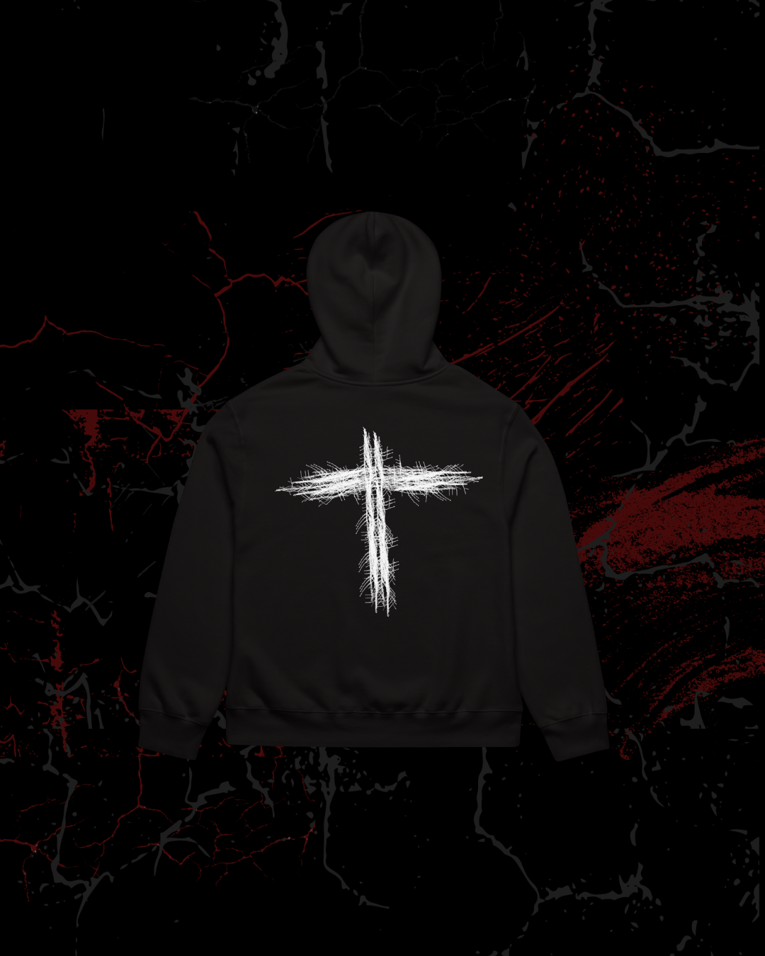The Zeal Cross Hoodie | Obsidian Black