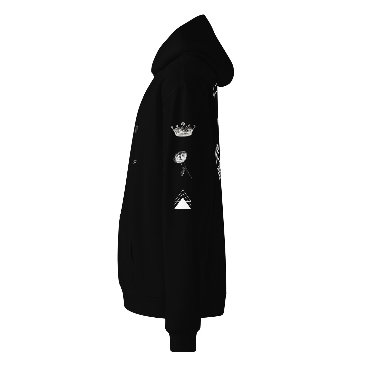 Japanese Text Oversized Hoodie